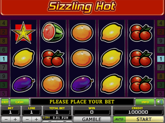 sizzling hot slotscreen image
